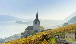 svizzera, chiesa tra i fiori