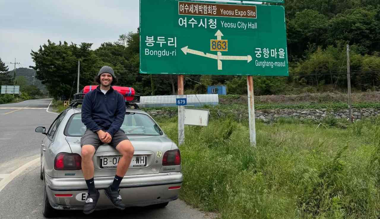 Da Barcellona al Giappone: l’incredibile viaggio di Fabio Belnome su una Fiat Marea del ’98