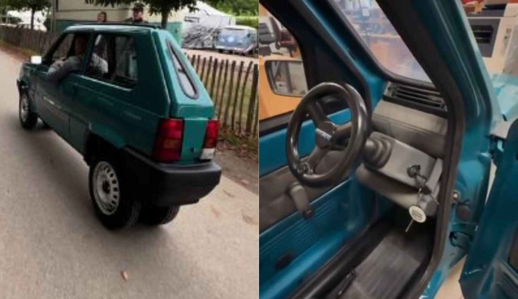 L’auto più stretta del mondo è italiana: la Panda monoposto dei record | Guidi compresso in 50 cm: se ingrassi 1 grammo vai a piedi